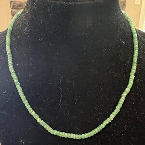 50.00 ct. t.w. Emerald Bead Necklace in 14kt Yellow Gold. 16". Ross Simons